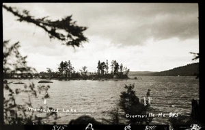 EARLY 1900s POSTCARD FILM NEGATIVE, "MOOSEHEAD LAKE GREENVILLE, MAINE  #895". - Picture 1 of 1