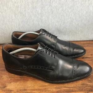 Allen Edmonds Madison Ave Mens Size 12 D Oxford Black Leather Cap Toe Shoes - Picture 1 of 9