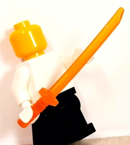 LEGO KATANA Ninja Sword TRANSLUCENT Orange Unique New Color Weapon Ninjago - Picture 1 of 1
