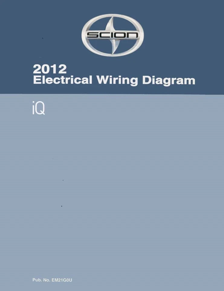 Diagramas de cableado Scion iQ 2012 esquemas diseño de fábrica OEM Foto 1 de 1