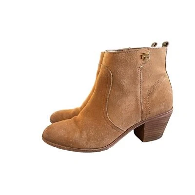 Tory Burch Sabe Tan Suede Leather Ankle Boots Size 7 - Image 1 of 4