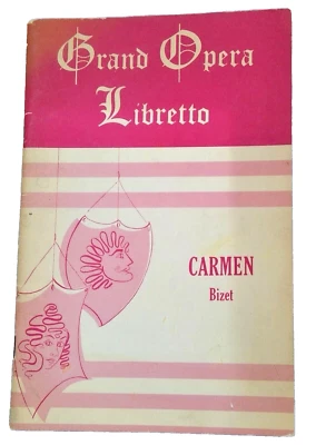 Carmen:  An Opera In 4 Acts by Henri Meilhac & L. Halevy French/English booklet - Image 1 of 4