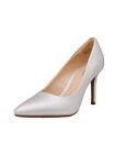 Dream Pairs Pointed Toe Pumps, Women's Size 7.5 M, Silver  Msrp $52.99