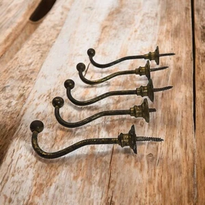 5er Set Antik Eisen Metall Hut Garderobe Baum Haken 3 3/4" Länge Wohndeko - Bild 1 von 6