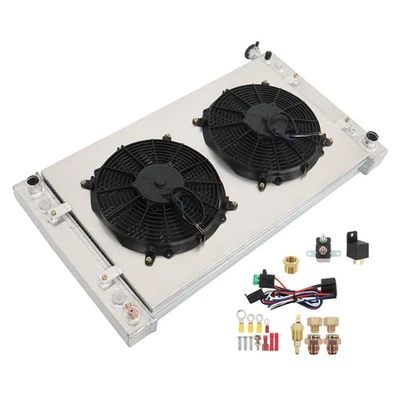 Labwork 3 Row Radiator+Shroud+Electric Fan 1988-1999 For Chevy GMC C/K 1500 2500 - Image 1 of 4