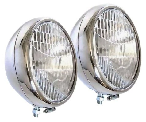 Faros/faros de acero inoxidable modelo A Script 1930 1931 * Diseño de 2 bombillas Foto 1 de 1