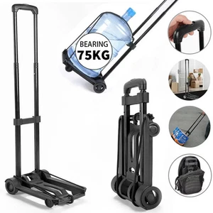 75KG Heavy Duty Folding Lightweight Hand Sack Trolley Cart Wheel Truck Barrow UK - Picture 1 of 7