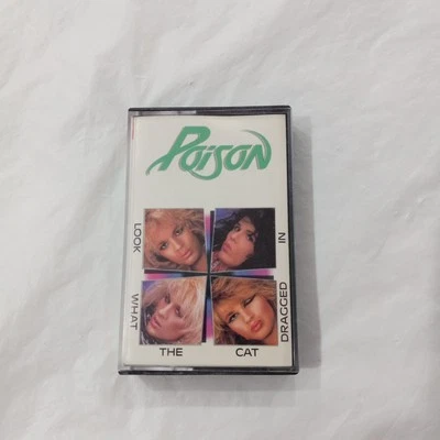 Poison Look What The Cat Dragged In Cassette Tape 1986 Capitol Vtg Rock Glam  Foto 1 de 4