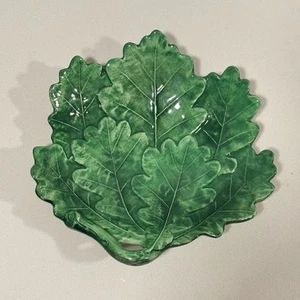 Vintage Vietri Italy Foglia Majolica Lettuce Leaf Salad Plate 7032 20 - Picture 1 of 6