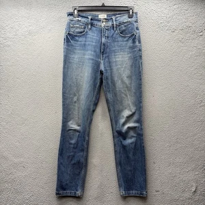 Frame Le Sylvie Slender Straight Heritage Denim Jeans Medium Wash High Rise 30 - Picture 1 of 17