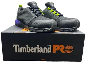 Timberland PRO Radius Composite Safety Toe (Black/Purple/Hi-Viz) Women's Shoe 9 - Picture 1 of 12
