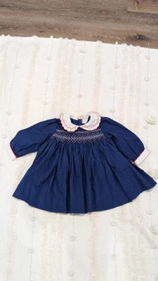 Vestido De Colección Años 70 80 Niñas Polly Flinders Calado Country Pradera Juvenil Talla 2 T Foto 1 de 4