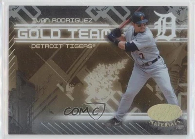 Equipo dorado Leaf Certified Materials Gold 2005 Iván Rodríguez #GT-10 HOF 04br Foto 1 de 3