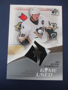 2004-05 UD SP GAME USED STAR FABRIC MARIO LEMIEUX TWO COLOR - Picture 1 of 2