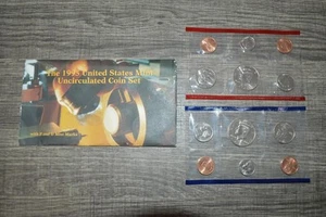 1995 P & D United States 10 Coin Uncirculated Set W/ Envelope (OGP) Very Nice ! - Picture 1 of 5