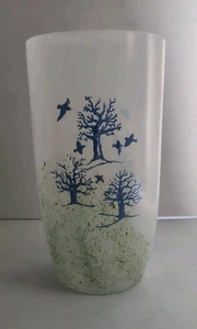 Jarrón de vidrio artístico Kosta Boda Kjell Engman serie octubre 9" firmado - vintage Suecia - Imagen 1 de 11