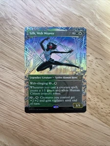 MTG: Spider-man Silk, Web Weaver Borderless FOIL 0215 - Picture 1 of 1