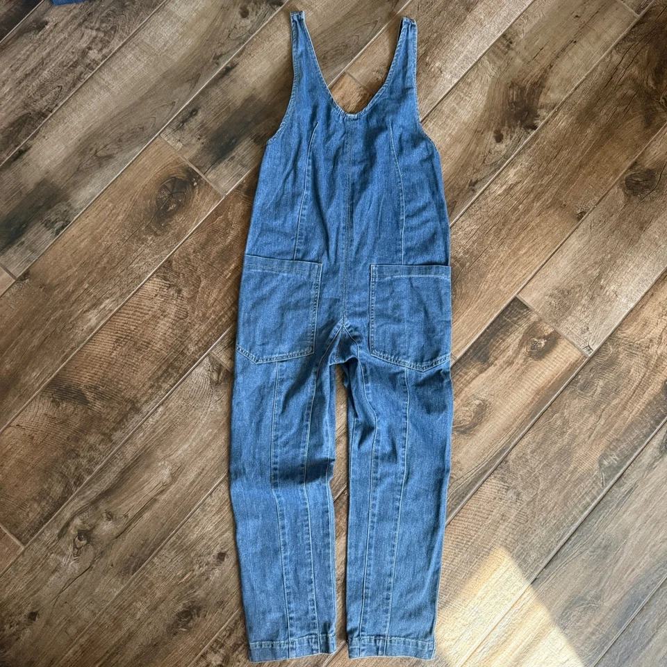 Mono vaquero Happily gris ajustable estilo harén bolsillo frontal, lavado medio, XS Foto 1 de 4