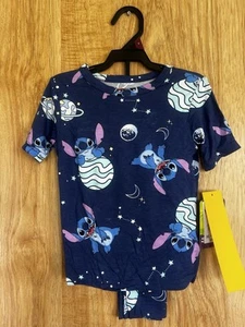 Girl's Stitch All Over Print Lightweight Character Short-Sleeved Pajama Set Sz 6 - Picture 1 of 3