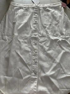 Ivy City Co weißer Jeansrock Größe 16W neu mit Etikett - Bild 1 von 6
