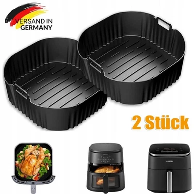MARKENLOS 2x Airfryer Zubehör Silikonform Für Heißluftfritteuse Silikoneinsatz Air Fryer