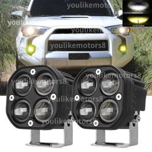 Fit Toyota FJ Cruiser 3" Amber LED Cube Pods Work Lights A-pillar Hood Fog Lamps - Picture 1 of 9