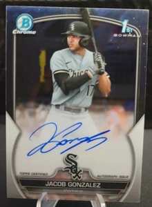 2023 Bowman Chrome 1st AUTO Jacob Gonzalez - Chicago White Sox 1st Round Pick - Picture 1 of 2