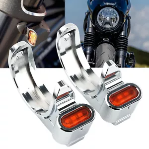 Frontblinkleuchte orange Linse für Harley Sportster 39-41mm Gabel Dämpfer NE - Bild 1 von 15