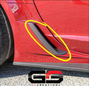Lower Brake Scoop Protective Covers Hydro Carbon Fiber For C7 Corvette 15-19 Z06