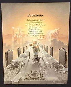 Spiritual Religious La Invitacion Vintage Invitation Prayer Poster Print 20 x 16 - Picture 1 of 1