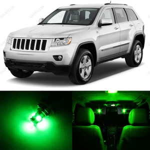 17 x Green LED Interior Light Package For 2011 - 2018 Jeep Grand Cherokee + TOOL - Picture 1 of 7