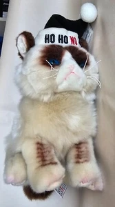 Grumpy Cat von Gund "Ho Ho No" schwarze Mütze Weihnachten 11 Zoll Plüschtier Kätzchenspielzeug - Bild 1 von 6