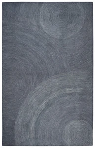 Rizzy Rugs Gray Circles Single Color Rounds Contemporary Area Rug Solid BR801A - Picture 1 of 8