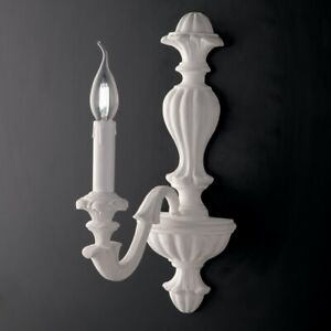 Wall Light Wooden Classic Vintage White Shabby & Chic