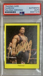 Faarooq RC Signed 1997 Cardinal WWF Autographed Rookie Card PSA DNA AUTO WWE - Picture 1 of 2