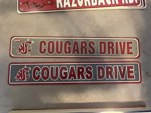 "Letrero de calle ONE Washington State Cougars Drive B NCAA College de plástico/PVC 24""X4" - Imagen 1 de 1