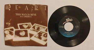 HEART - THIS MAN IS MINE/AMERICA 1982 7" 45RPM VINYL FREE COMBINE SHIPPING - Picture 1 of 6