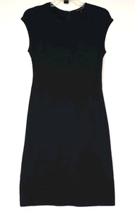 Banana Republic Sheath Dress Size 2 Black Sleeveless Stretch Rayon Zip - Picture 1 of 17