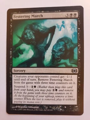 MTG Magic The Gathering Card Festering March Sorcery Black Future Sight  - Image 1 of 2