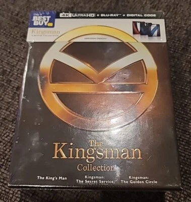 THE KINGSMAN Collection Steelbook 4K UHD Blu-ray Digital,Secret Service Golden - Image 1 of 4