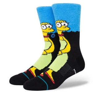 Calze casual Stance Adulto Nero Blu Crew Nylon InfiKnit I Simpson Marge taglia L - Foto 1 di 1