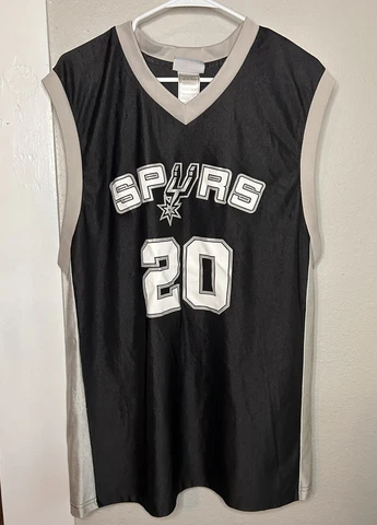 NBA Spurs #20 Ginobili Basketball Jersey Men’s Size L Cover