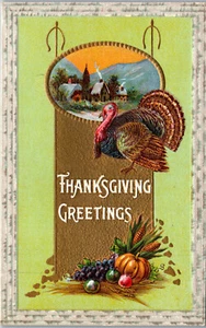 Post Card Thanksgiving Greetings Unposted Unstamped PC248 - Picture 1 of 2
