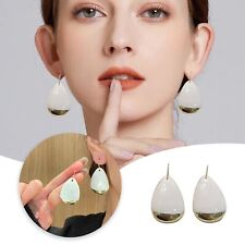 Light Luxury French Earrings Retro Oval Stainless Steel Earrings For Women