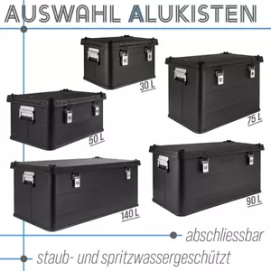 Wybór Aluminiowe pudełko z pokrywką Czarne aluminiowe pudełko Wybór Skrzynia transportowa Trucky - Zdjęcie 1 z 28