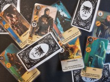 Carte Gwent The Witcher 3 (4mazzi) Resistenti All'acqua Con Retro Bianche E Nere