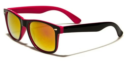 NEW BLACK PINK PLASTIC FRAME WAYFARER FRAME LENS SUNGLASSES UNISEX RETRO WF04 - Image 1 of 1