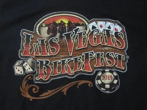 Camisa Las Vegas Bike Fest para hombre mediana negra algodón 2014 de lote antiguo - Imagen 1 de 8