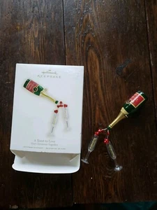 Hallmark Keepsake 2009 A Toast To Love First Christmas Ornament - Picture 1 of 6