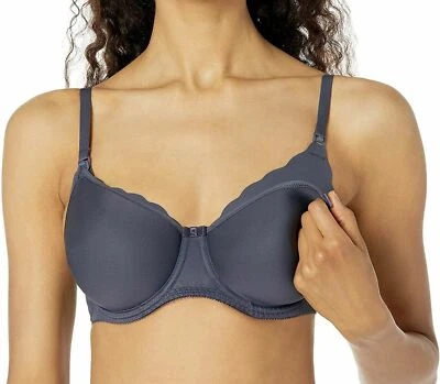 Freya Pure Nursing Bra Sculpt Size 36GG Slate Grey Drop Cup Full Coverage 1582 - Image 1 of 4